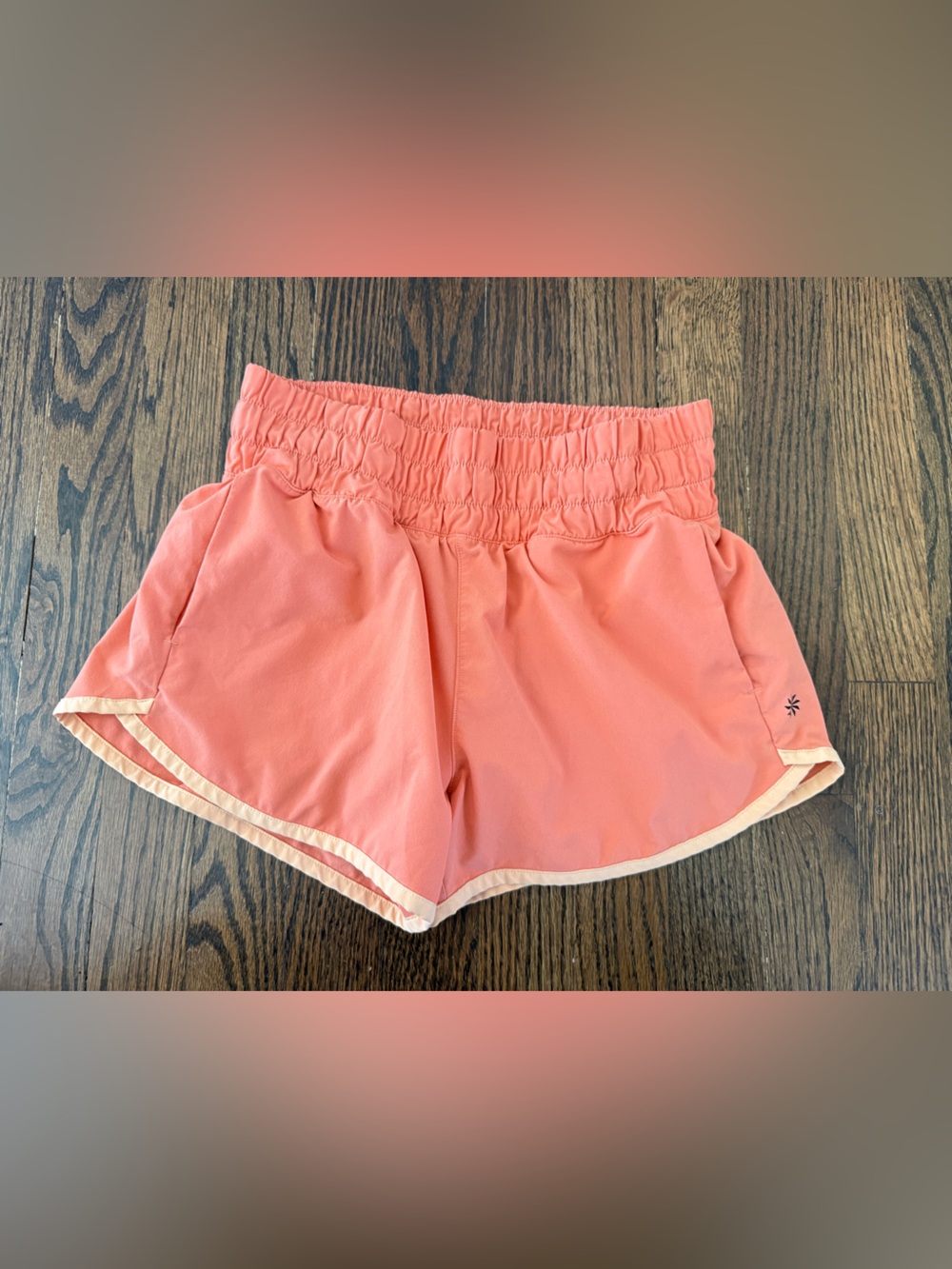 Girl’s Coral Running Shorts with Elastic Waist